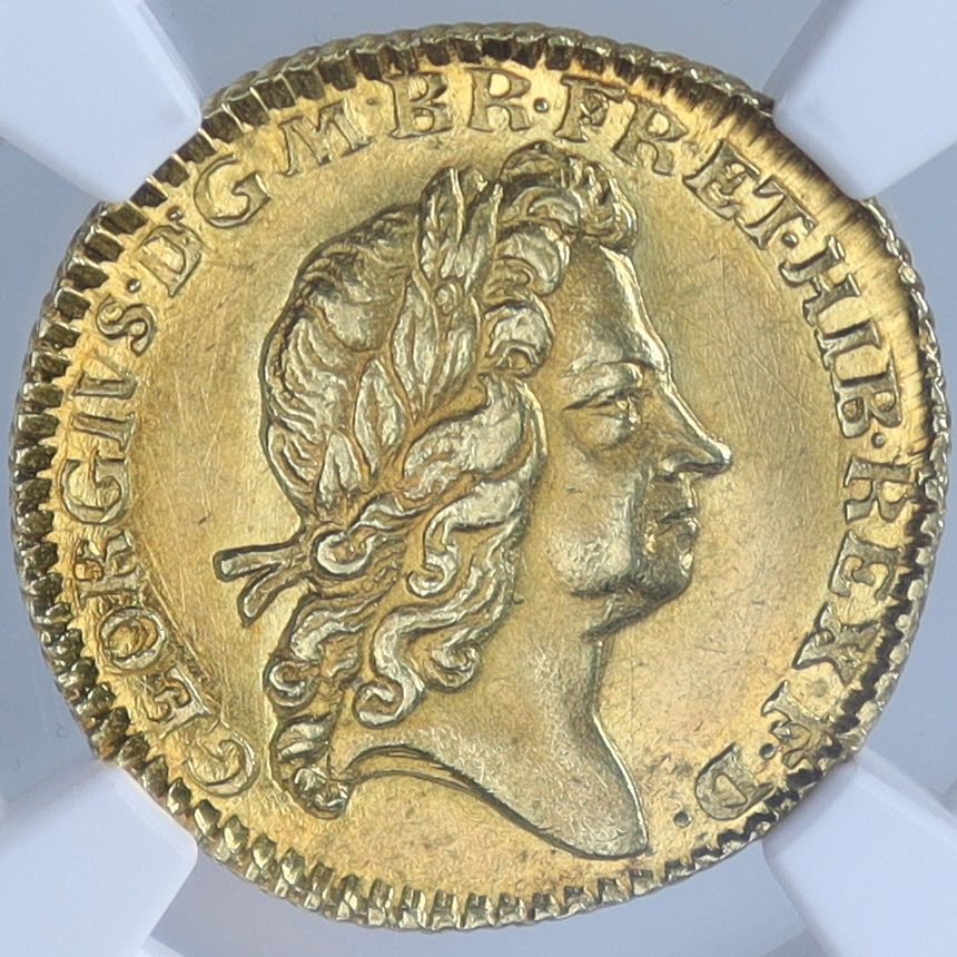 1725年 イギリス ジョージ1世 1/2ギニー 金貨 ハーフギニー 【 高鑑定 NGC MS63 】