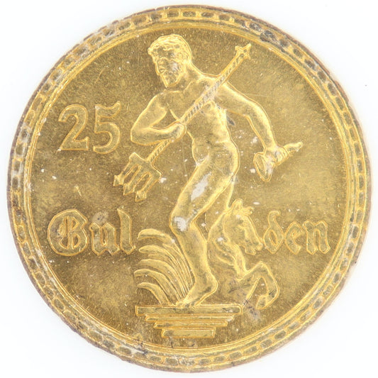 ポーランド ダンツィヒ 1930年 25グルデン金貨 MS65 NGC 裏