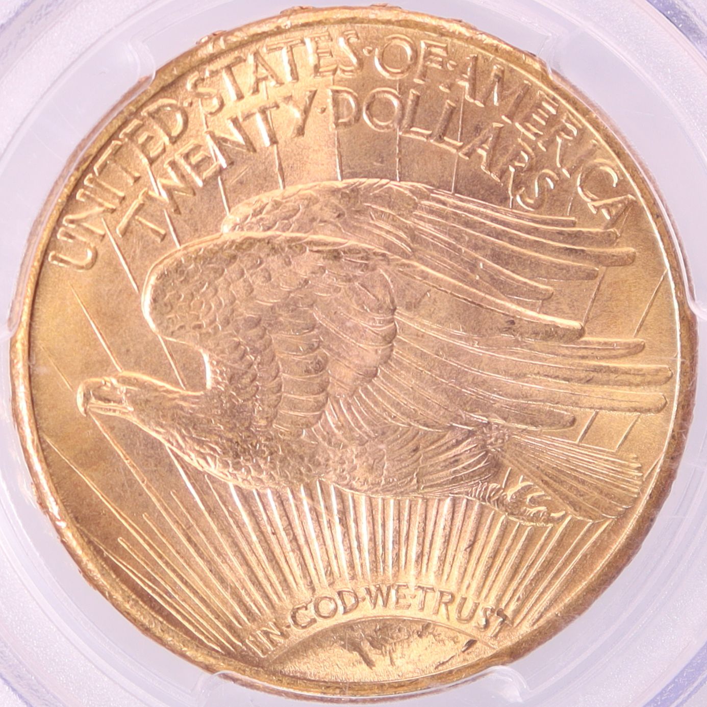 1911年-D アメリカ セントゴーデンス ダブルイーグル 20ドル 金貨 ダラス鋳造 【 PCGS MS66 準高鑑定 】