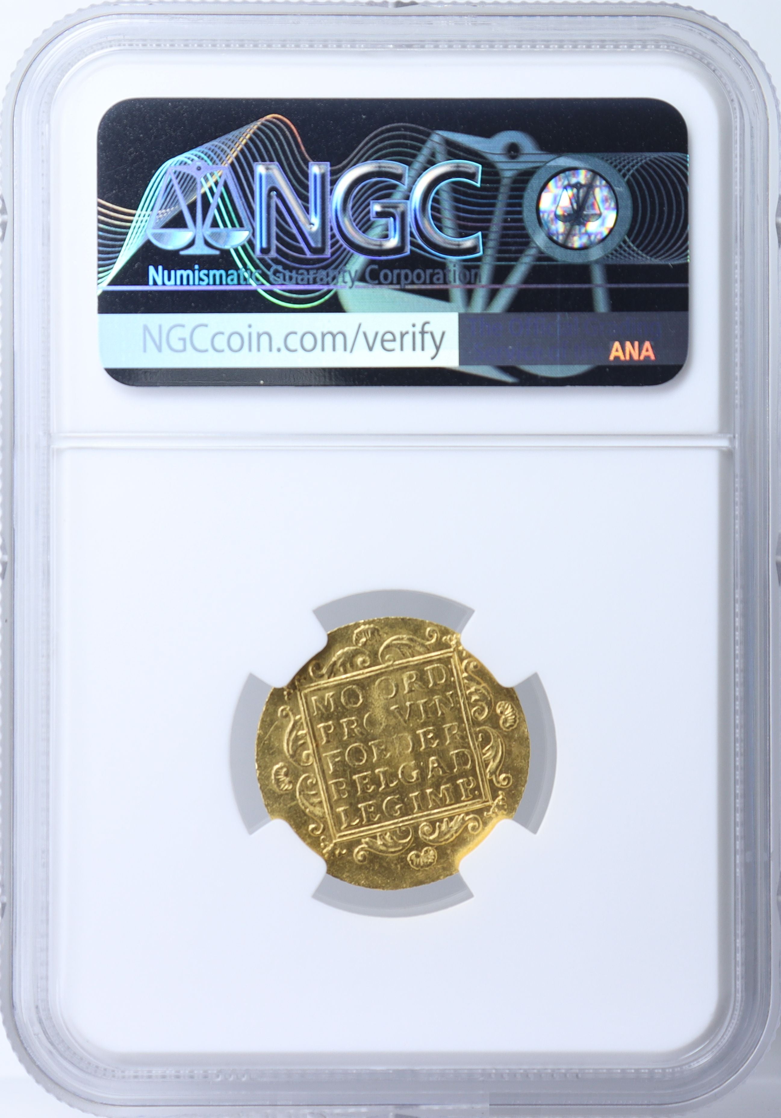 1807年 オランダ ユトレヒト 小文字年号(Small Date) 1ダカット金貨 【 NGC MS63 TOP POP 】