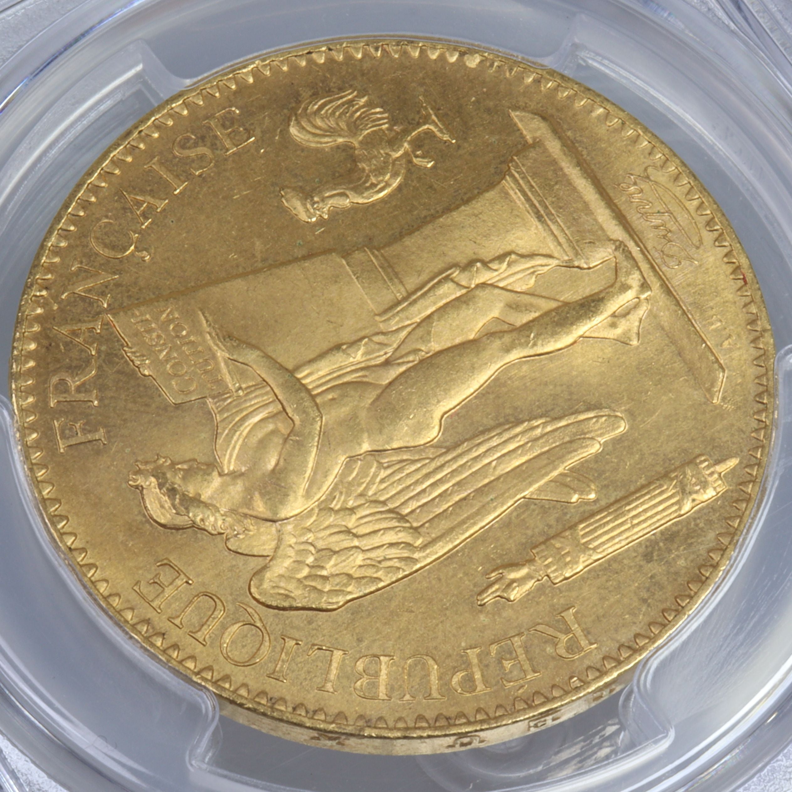 1882年 A フランス ラッキーエンジェル 100フラン金貨 【 PCGS MS65 TOP POP 】