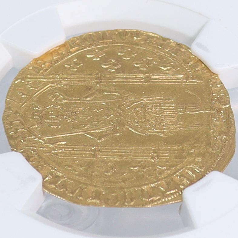1364-80年 フランス フランカ・ピエ シャルル5世 金貨 3.80g 【 NGC MS62 】