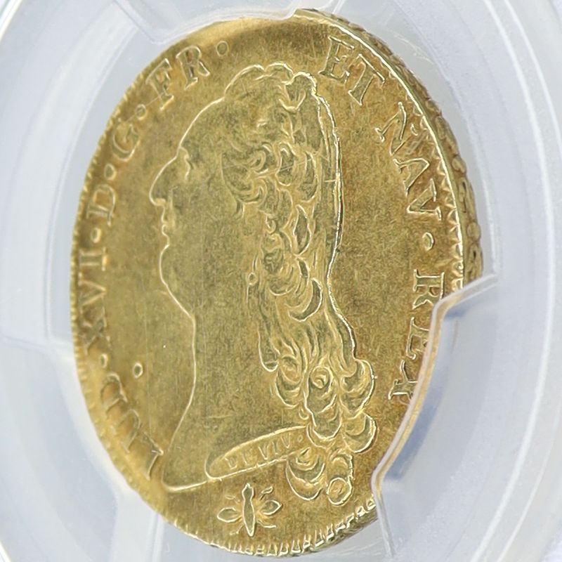 1786年 D フランス ルイ16世 2ルイドール 金貨 【 PCGS AU55 】