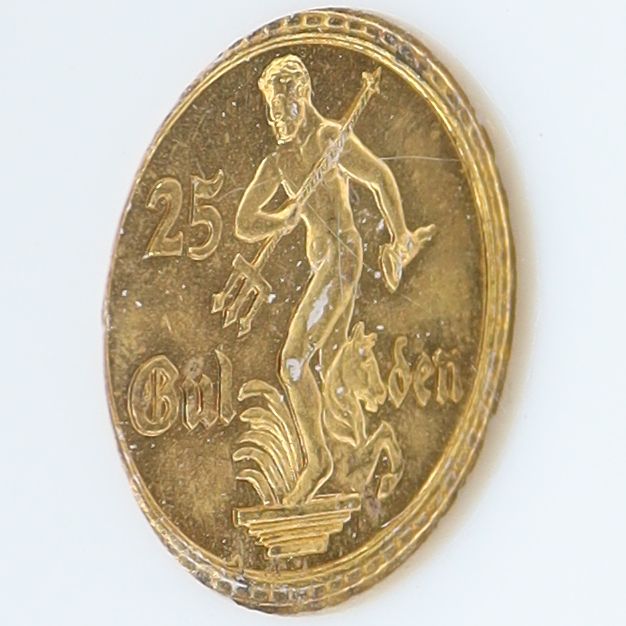 1930年 自由都市 ダンツィヒ ポーランド 25グルデン 金貨 【 高鑑定 NGC MS65 】