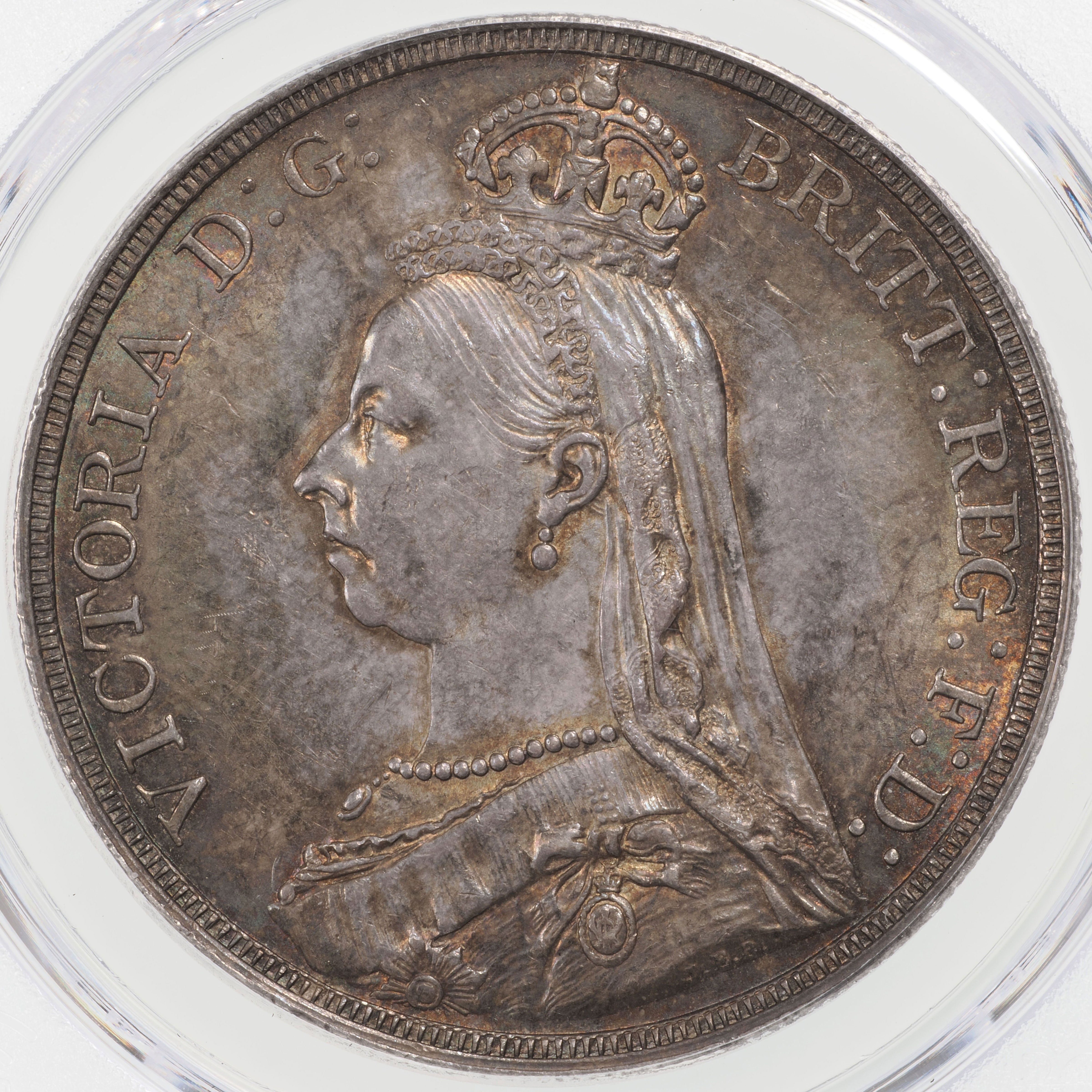 ヴィクトリア女王 ジュビリーヘッド 1887年 イギリス 1クラウン銀貨