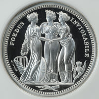 エリザベス2世 スリーグレイセス イギリス 5ポンド銀貨 PF70 ULTRA CAMEO First Releases NGC 表