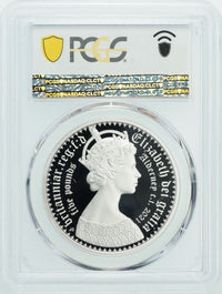 エリザベス2世 ゴシッククラウン 2021年 オルダニー 5ポンド銀貨 PF70 DEEP CAMEO PCGS ポートレート版裏