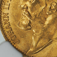 リヒテンシュタイン ヨハン2世 1898年 20クローネ金貨 MS63 NGC 表