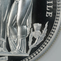 エリザベス2世 スリーグレイセス イギリス 5ポンド銀貨 PF70 ULTRA CAMEO First Releases NGC 表