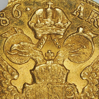 ヨーゼフ2世 ハンガリー ギュンツブルク造幣所 1786年-G 1ダカット金貨 MS62 NGC 裏