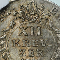 ドイツ ザイン＝アルテンキルヒェン伯領 1753年  12クロイツァー銀貨 NGC MS65 裏