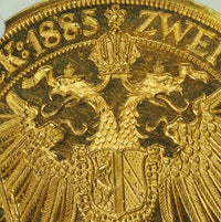 フランツ・ヨーゼフ1世 インスブルック射撃祭 1885年 オーストリア 金メダル PF63 ULTRA CAMEO NGC 裏