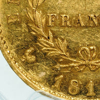 ナポレオン1世 百日天下 フランス パリ造幣所 1815年-A 20フラン金貨 AU58 PCGS 裏