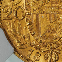 リヒテンシュタイン ヨハン2世 1898年 20クローネ金貨 MS63 NGC 裏