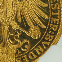 フランツ・ヨーゼフ1世 インスブルック射撃祭 1885年 オーストリア 金メダル PF63 ULTRA CAMEO NGC 裏