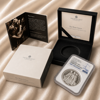 エリザベス2世 スリーグレイセス イギリス 5ポンド銀貨 PF70 ULTRA CAMEO First Releases NGC BOX