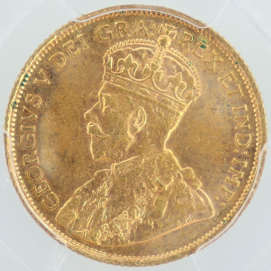 カナダ ジョージ5世 1912年 初年号 5ドル金貨 MS63 PCGS 表