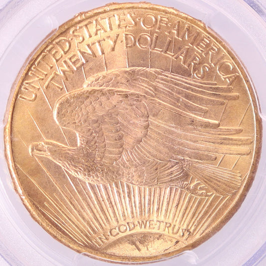 アメリカ セントゴーデンス ダブルイーグル デンバー造幣所 1911年-D 20ドル金貨 MS66 PCGS 裏