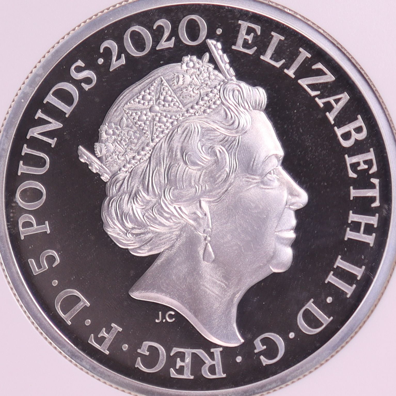 2020年 イギリス スリーグレイセス 5ポンド 銀貨 【 NGC PF70 ULTRACAMEO First Releases 】
