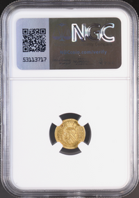 ドイツ ニュルンベルク ラムダカット 1700年刻印 1/4ダカット金貨 MS62 NGC 裏