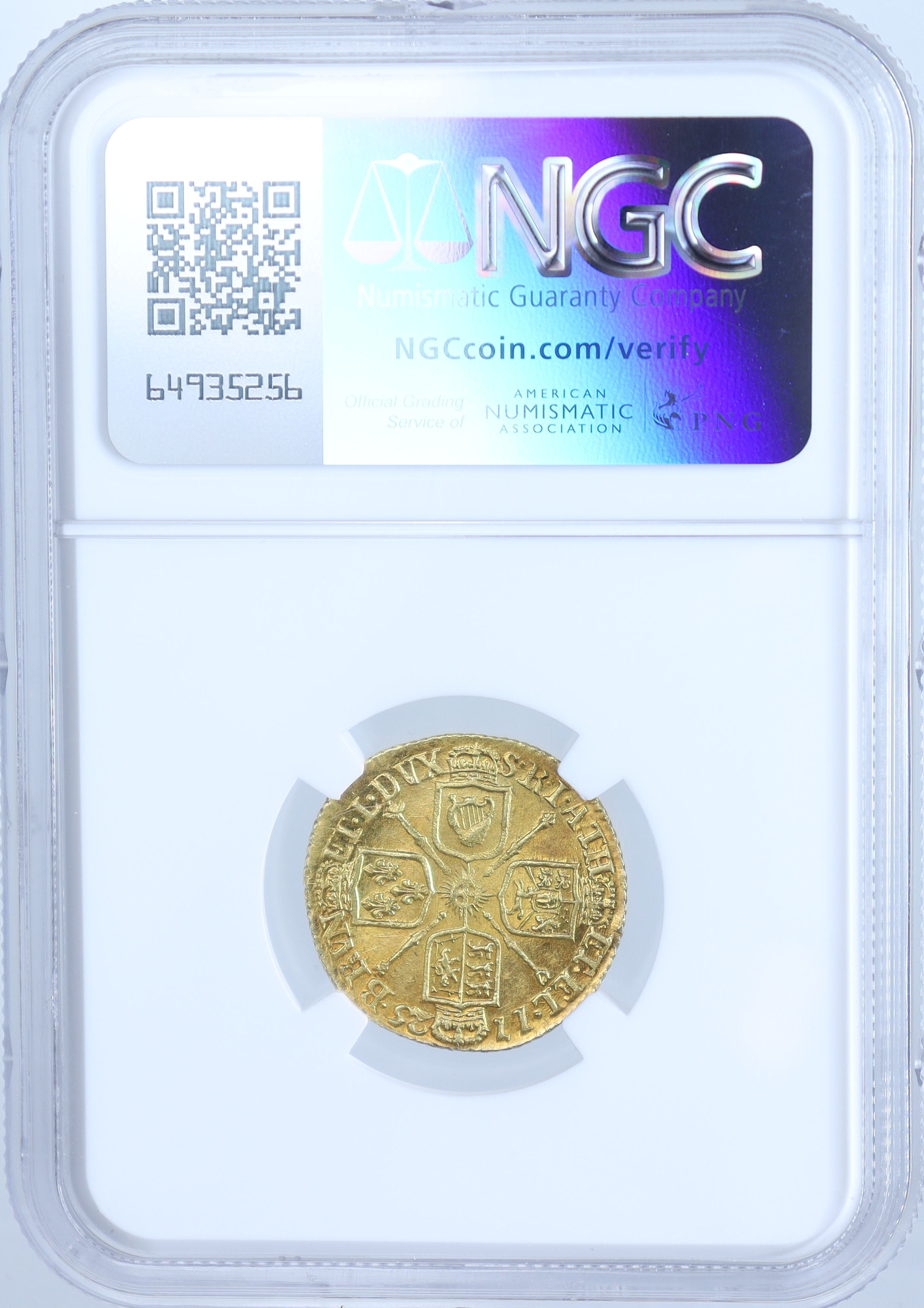 1725年 イギリス ジョージ1世 1/2ギニー 金貨 ハーフギニー