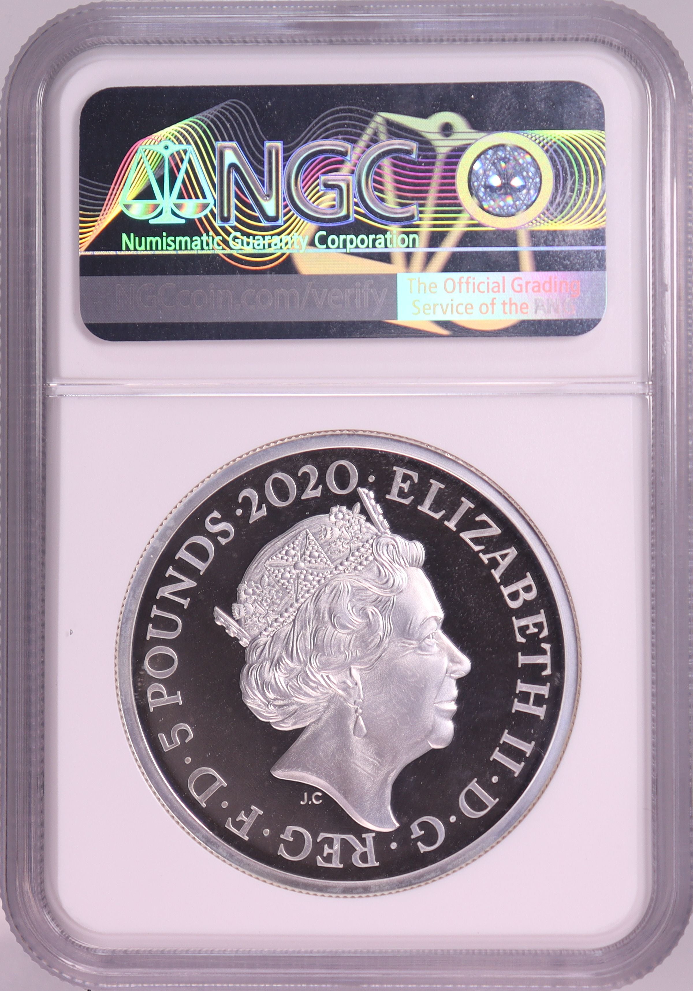 2020年 イギリス スリーグレイセス 5ポンド 銀貨 【 NGC PF70 ULTRACAMEO First Releases 】