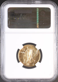 イタリア ローマ造幣所 エマヌエーレ3世 1932年-R 100リラ金貨 MS65 NGC 裏