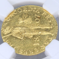 オランダ ユトレヒト 小文字年号（Small Date） 1807年 1ダカット金貨 MS63 NGC 表