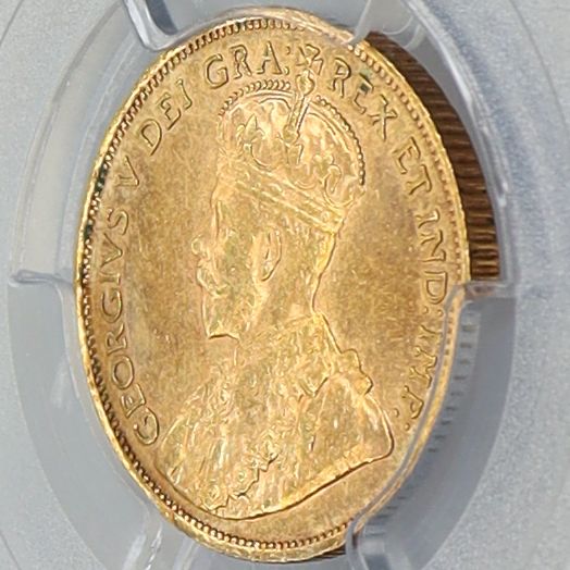 1912年 カナダ 5ドル 金貨 ジョージ5世 カナダ初 初年号 【 PCGS MS63 】