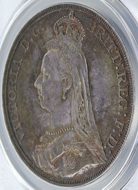 ヴィクトリア女王 ジュビリーヘッド イギリス 1887年 1クラウン銀貨 MS62 PCGS 表