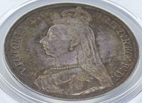 ヴィクトリア女王 ジュビリーヘッド イギリス 1887年 1クラウン銀貨 MS62 PCGS 表