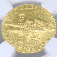 オランダ ユトレヒト 小文字年号（Small Date） 1807年 1ダカット金貨 MS63 NGC 表