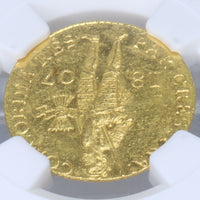 オランダ ユトレヒト 小文字年号（Small Date） 1807年 1ダカット金貨 MS63 NGC 表
