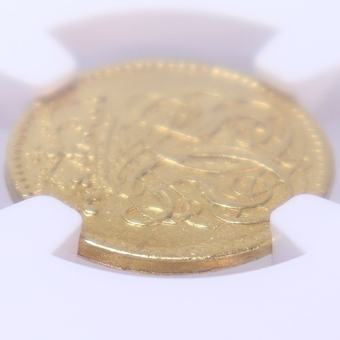 1670-99年 デンマーク クリスチャン5世 騎馬王 1ダカット 金貨 【 NGC AU58 唯一の鑑定品 TOP POP 】