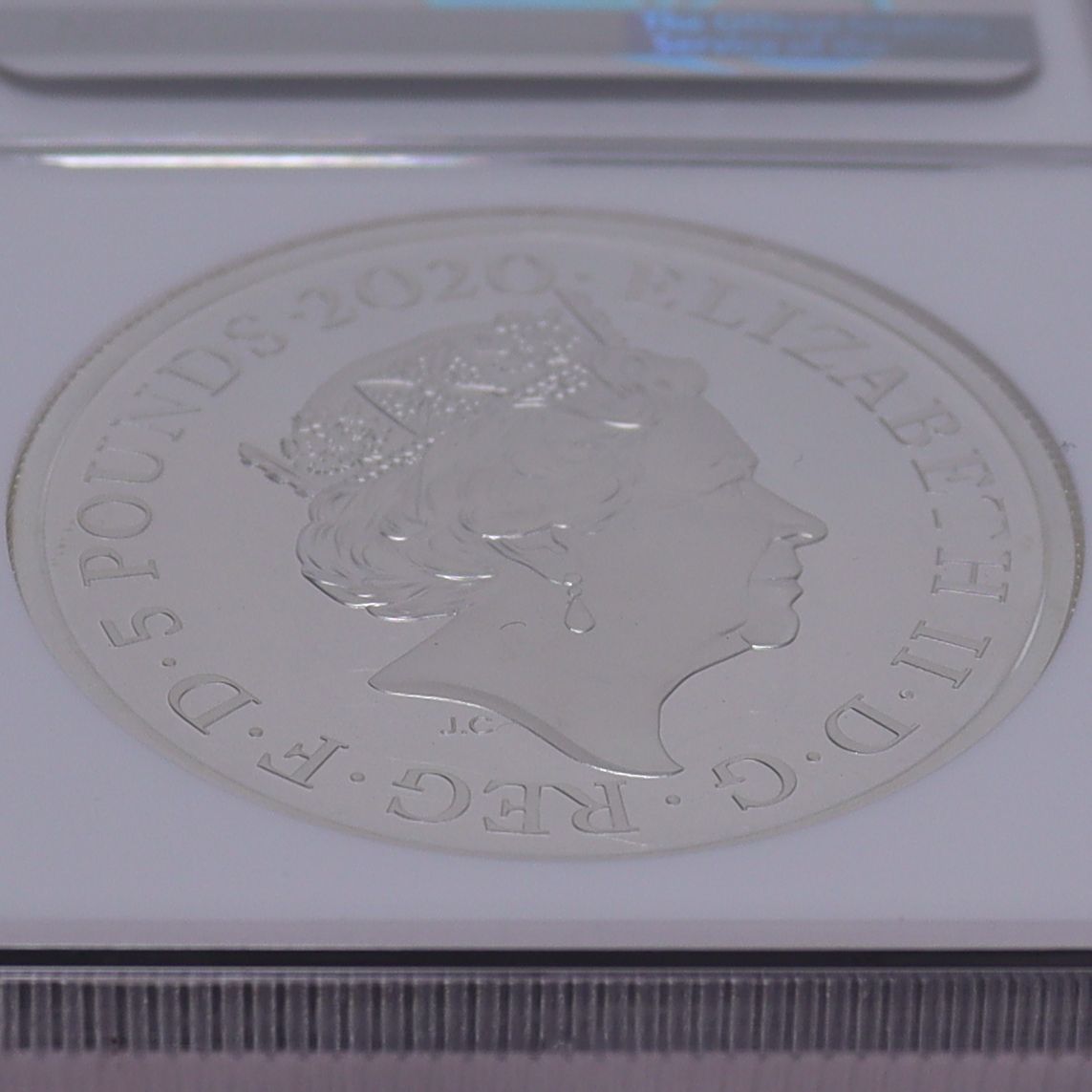 2020年 イギリス スリーグレイセス 5ポンド 銀貨 【 NGC PF70 ULTRACAMEO First Releases 】