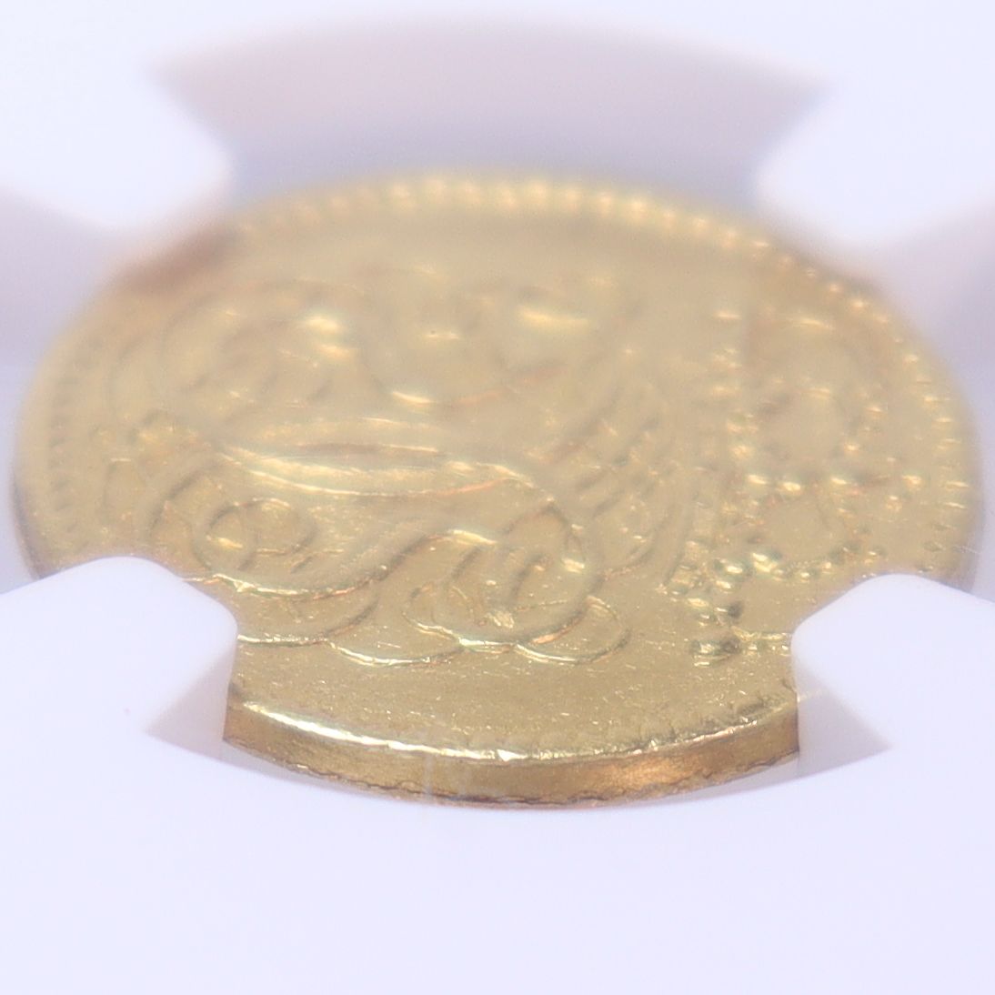 1670-99年 デンマーク クリスチャン5世 騎馬王 1ダカット 金貨 【 NGC AU58 唯一の鑑定品 TOP POP 】