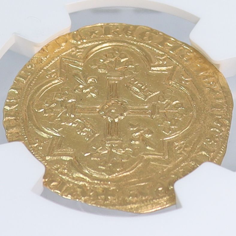 1364-80年 フランス フランカ・ピエ シャルル5世 金貨 3.80g 【 NGC MS62 】