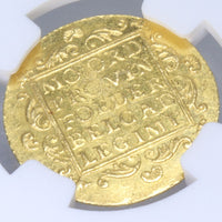 オランダ ユトレヒト 小文字年号（Small Date） 1807年 1ダカット金貨 MS63 NGC 裏