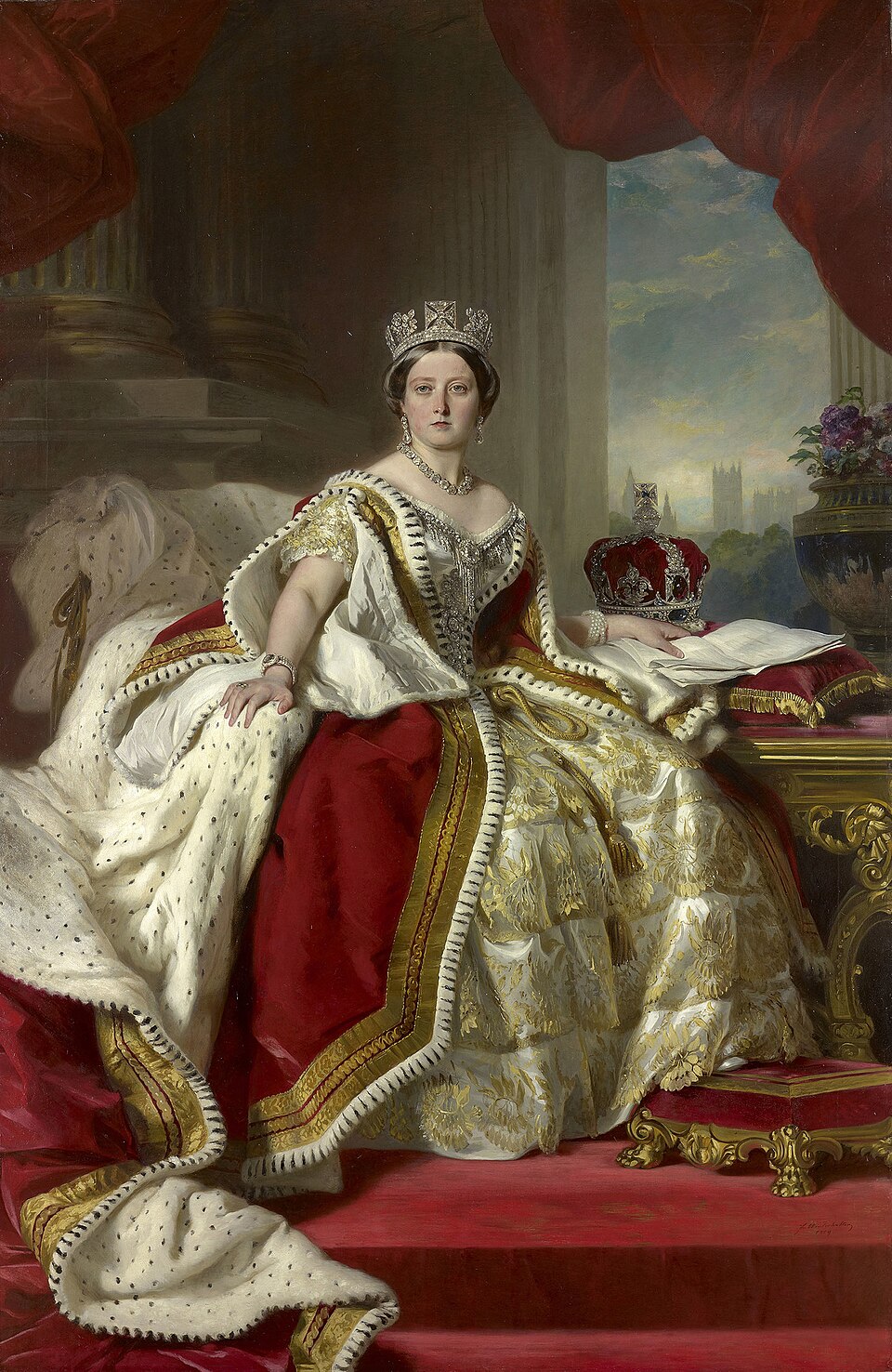 ヴィクトリア女王 ゴシックヘッド 1862年-C イギリス領インド 1
