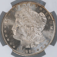 アメリカ サンフランシスコ造幣所 モルガンダラー トーン 1880年-S 1ドル銀貨 MS63★ NGC 裏
