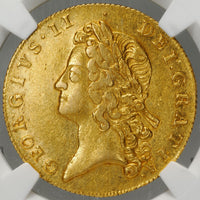 イギリス ジョージ2世 1739年 2ギニー金貨 AU55 NGC 表