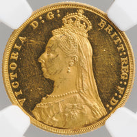 ヴィクトリア女王 ジュビリーヘッド イギリス 1887年 1ソブリン金貨 PF61 ULTRA CAMEO NGC 表