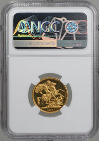 ヴィクトリア女王 ジュビリーヘッド イギリス 1887年 1ソブリン金貨 PF61 ULTRA CAMEO NGC 裏