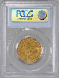 イギリス イングランド ヘンリー8世 1509～1526年 1エンジェル金貨 AU55 PCGS 裏