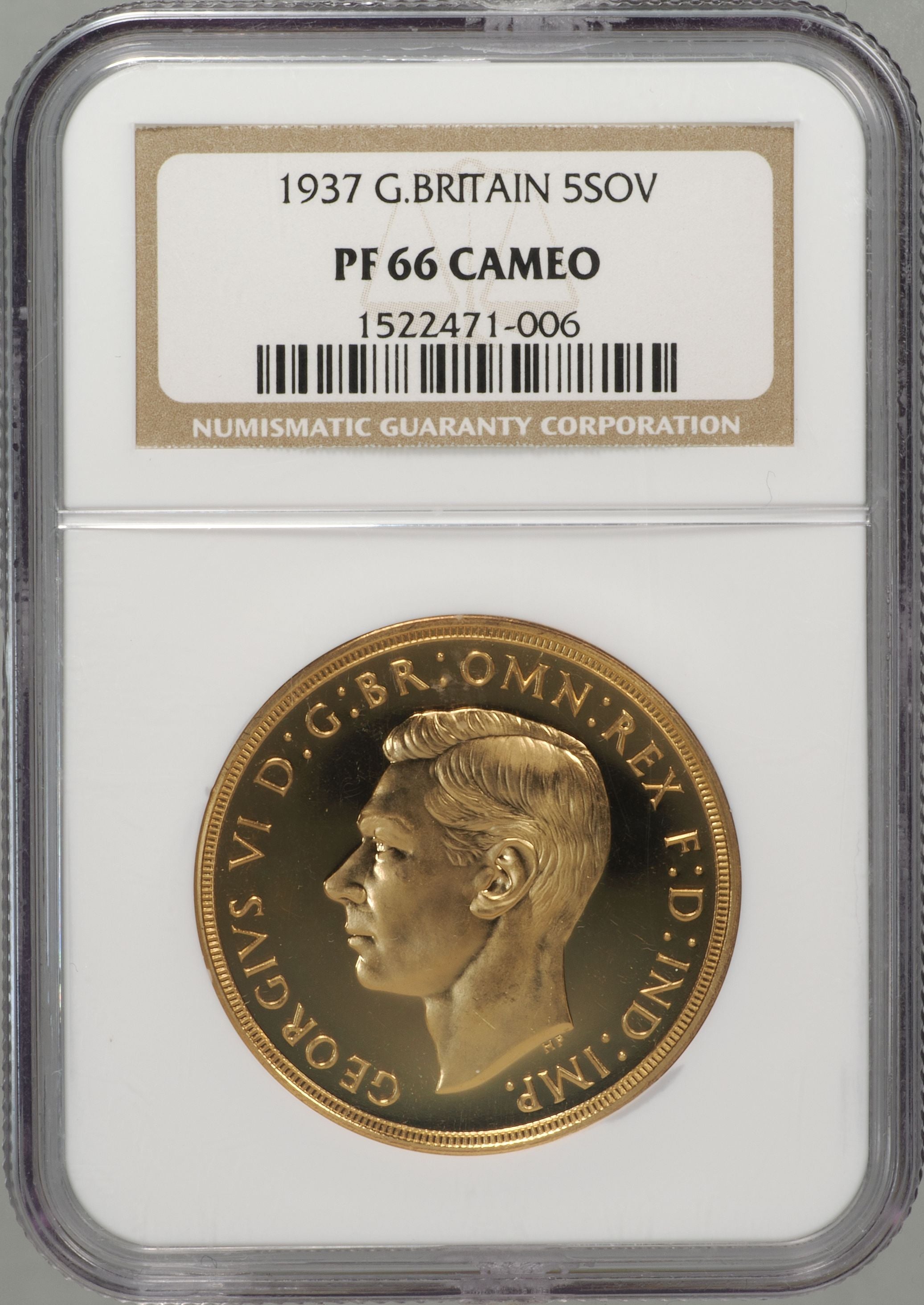 イギリス ジョージ6世 NGC 1937年 クラウン 0 銀貨 PF66 | 大型銀貨