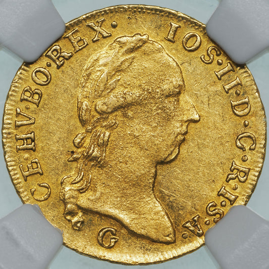 ヨーゼフ2世 ハンガリー ギュンツブルク造幣所 1786年-G 1ダカット金貨 MS62 NGC 表