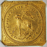 1700年刻印 ドイツ ニュルンベルク CGL ラムダカット クリッペ（四角） 1ダカット金貨 FR-1886