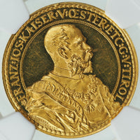 フランツ・ヨーゼフ1世 インスブルック射撃祭 1885年 オーストリア 金メダル PF63 ULTRA CAMEO NGC 表