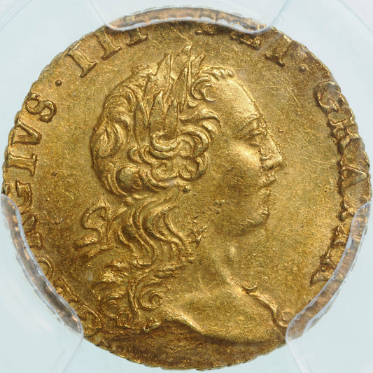 ジョージ3世 イギリス 1762年 1/4ギニー金貨 MS64 PCGS 表