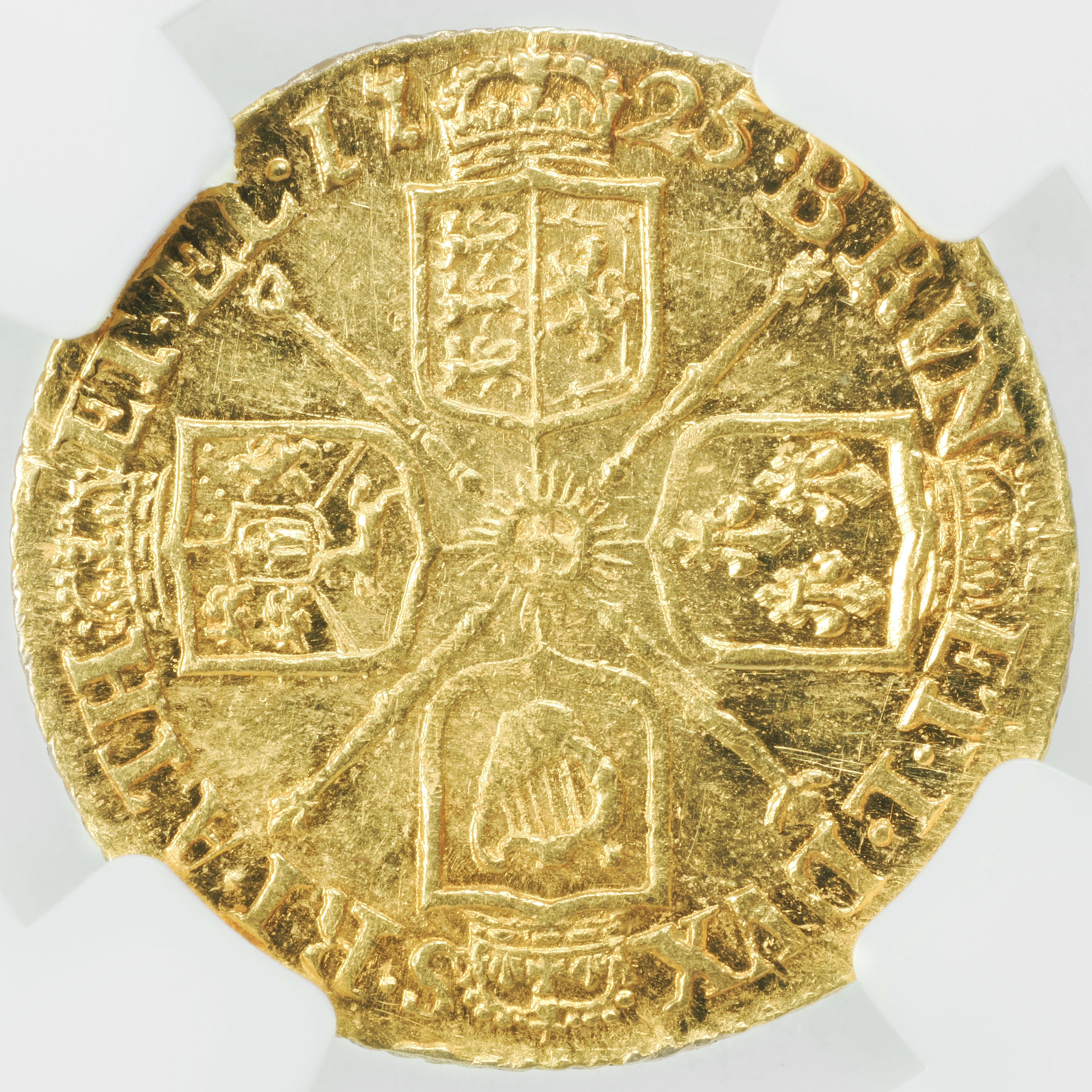 ジョージ1世 1725年 イギリス ハーフギニー 1/2ギニー金貨 MS62 NGC